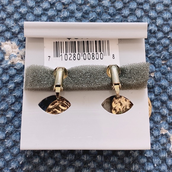 Round Orange Clip Earrings - Picture 3 of 9